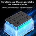 thumbnail image 4 of Action Camera Battery Charger, Camera Battery Charging Hub Complete High Capacity Safe Independent 3 Slot  for Daily Use, 4 of 7