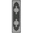 thumbnail image 2 of SAFAVIEH Beach House Hubert Medallion Indoor/Outdoor Runner Rug, Charcoal/Ivory, 2'2" x 10', 2 of 16