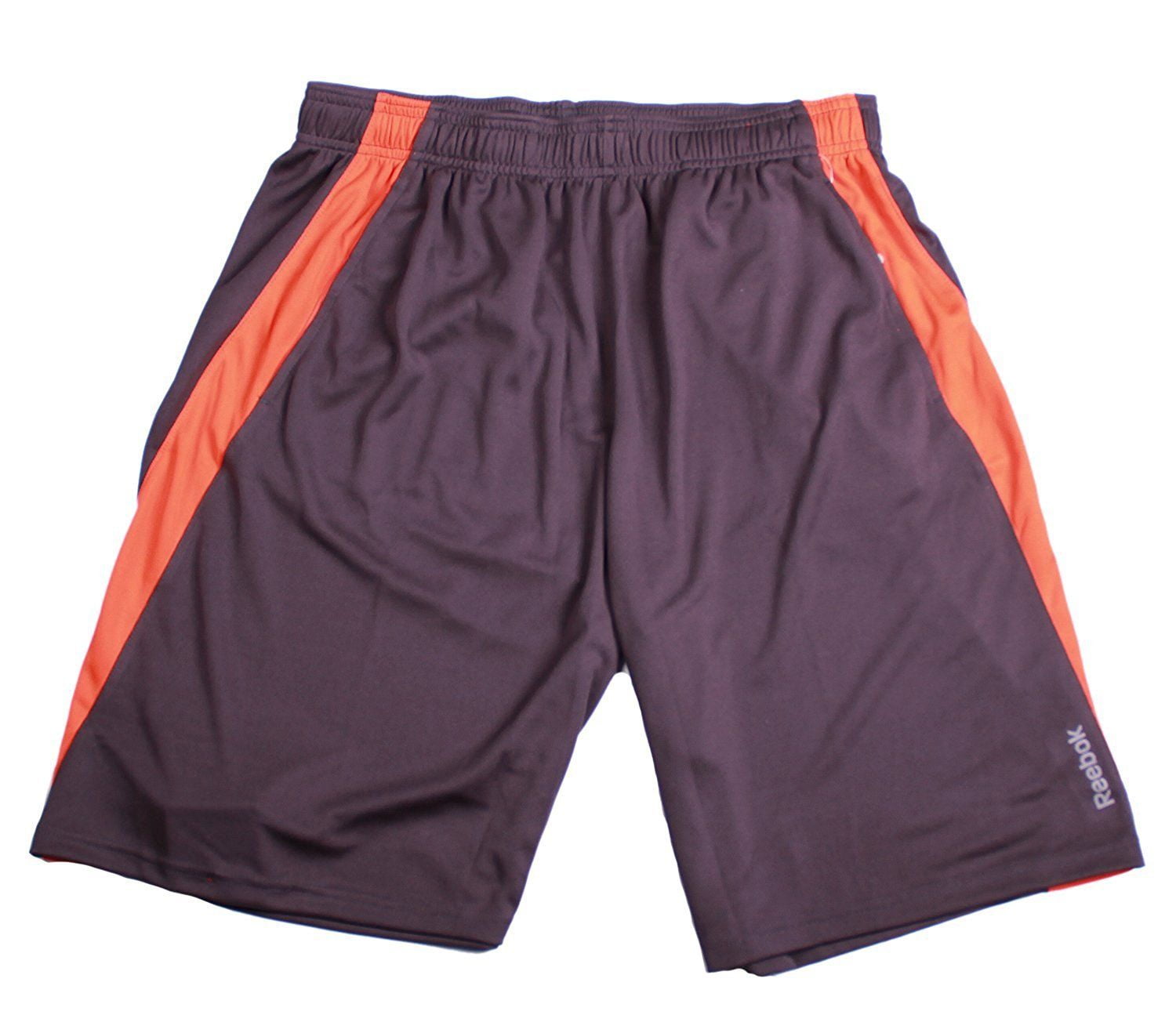 Reebok Mens Size 3XLarge Athletic Mesh Shorts, Grey/Orange Walmart