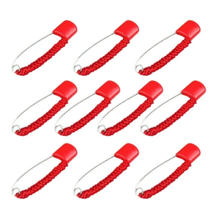 

10pcs Creative Baby Cloth Brooches Decorative Safety-pins for Infants (Red)