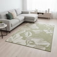 thumbnail image 2 of HomeRoots 667961 8 x 10 ft. Artichoke Green & Ivory Floral Transitional Washable Machine Made Rectangle Area Rug with UV Protection, 2 of 9