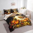thumbnail image 2 of Manfei Spooky Halloween Ghosts 7-Piece Twin Bedding,Pumpkin Lantern Bedding Comforter Set,Black,Halloween Reversible, 2 of 7