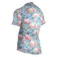 thumbnail image 3 of joogoo Flamingo on Blue Leave Men's Cycling Jerseys Mountain Bike Short Sleeve Tops S, 3 of 7