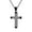 Silver no chain, variant on Unisex Stainless Steel Personality Hip Hop 2 Colors Hollow Honeycomb Pattern Cross Biker Pendant Crucifix Necklace Silver No Chain