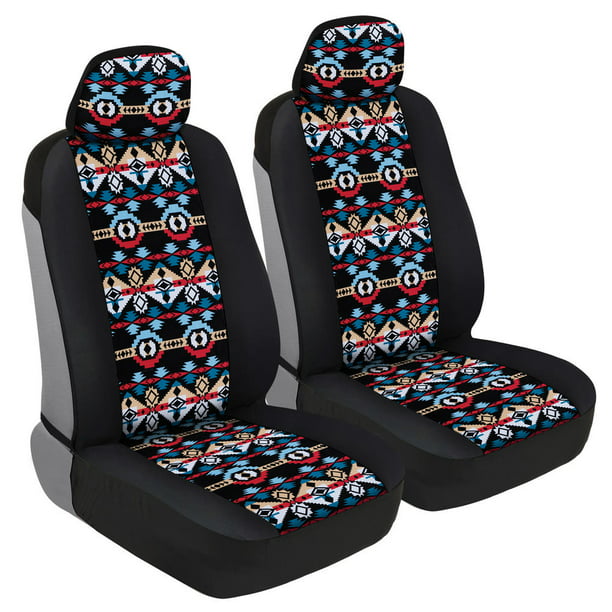 Bdk Two Tone Pattern Car Seat Covers Sideless Chic Style Soft And Flexible Polyester Aztec Com - Golf Cart Seat Cover Sewing Pattern