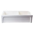 thumbnail image 3 of ALFI brand AB3618ARCH-B  36" Biscuit Arched Apron Thick Wall Fireclay Double Bowl Farm Sink, 3 of 6