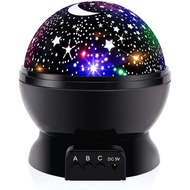 Night light for children, Children's night light, Star night light, Nebula star projector 360 degree rotation - 4 LED lights 12 light colors