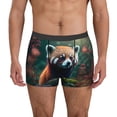 thumbnail image 1 of Fotbe Forest Plant Raccoon Calzoncillos Tipo Boxer con Bolsa de Soporte Total para Hombre, X-Temp Fresco, Transpirable y de Secado Rápido-Medium, 1 of 5