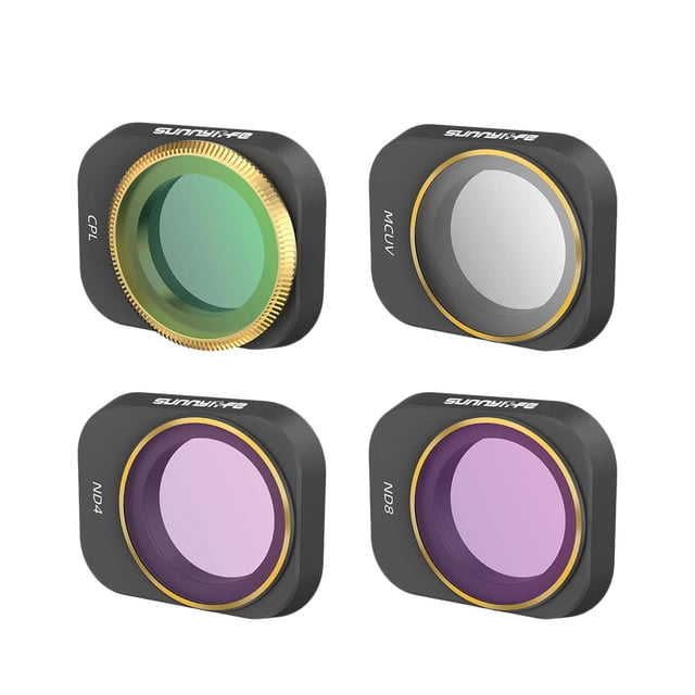 4x Lens Filters , Cpl ND4 ND8 Drone Accessories with Storage Case Camera