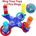 thumbnail image 4 of Anillo inflable para piscina, juego de piscina, juguetes, flotadores de playa, juegos al aire libre, regalos de fiesta para adultos, azul brillar Juguete, 4 of 5