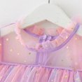 thumbnail image 4 of GYRATEDREAM Little Girl Sequin Star Tulle Tutu Dress Toddler Kids Ruffles Sleeve Flower Girl Wedding Party Princess Birthday Dresses for 7-8Y Pink, 4 of 9