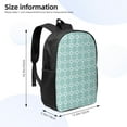 thumbnail image 2 of Disketp Blue Print School Backpack, Lightweight Basic Middle School Bookbags 17 Inch Casual Daypack for Student College, Travel or Outdoor, 2 of 6