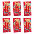 thumbnail image 1 of LCXmlly Enveloppes Rouges Chanceuses 6 Pcs Enveloppes Rouges Surface Lisse Couleur Vive Enveloppes d'Argent Chanceux, 1 of 9