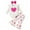 Pink(heart), variant on HWJAD Baby Girl Clothes Newborn Infant Outfits Long Sleeve Romper Floral Bell Bottoms Pants Cute Headband Sets