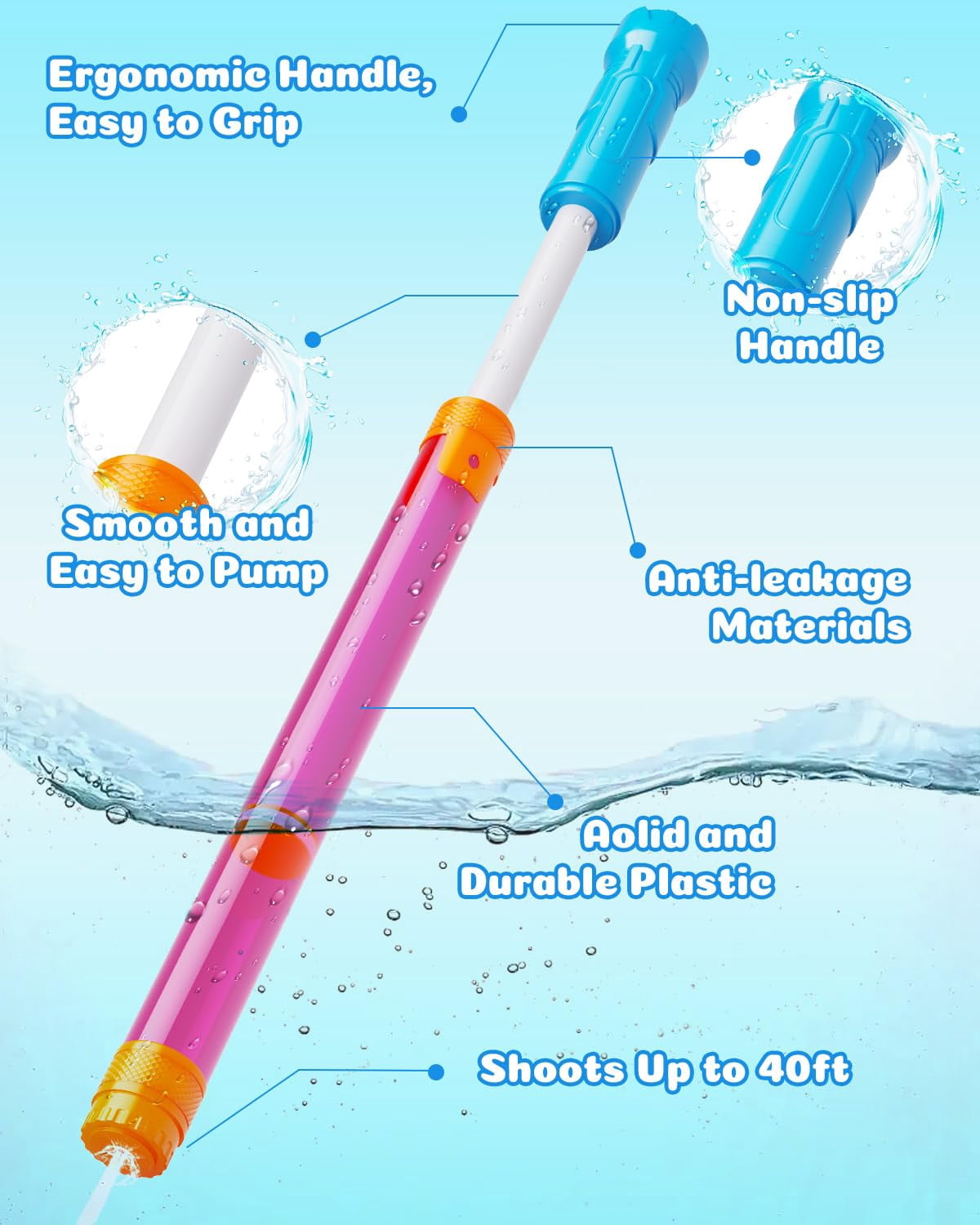 Water Blaster 12 Pack Summer Outdoor Pool Beach Party Game Toy