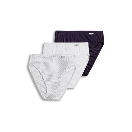 

Jockey Women s Elance Brief - 3 Pack - Plus Size Royal Plum/Diamond/White 9
