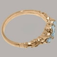 thumbnail image 5 of LBG British Made 10k Rose Gold Real Genuine Aquamarine Womens Promise Ring - 33 size options - Size 8.25, 5 of 9
