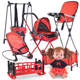 thumbnail image 1 of Casa de juegos para niños, juego de juguetes, cama mecedora, silla de comedor, columpio, silla mecedora, cama para dormir, casa de juegos, regalo de cumpleaños para niña, 1 of 3