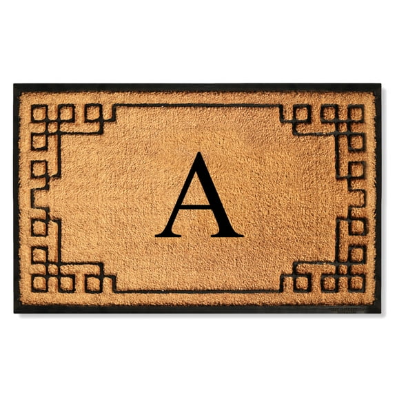 A1 Home Collections Natural Coir & Rubber Door Mat, Long-Lasting Entrance Doormats for Front Door, Thick & Non-Slip Durable Outdoor Entry Mat 24" x 39"