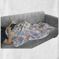 thumbnail image 6 of Makeup Soft Flannel Fleece Throw Blanket, Multiple Womens Makeup Products Illustration Cosmetics Beauty and Glamour Concept, Cozy Plush for Indoor and Outdoor Use, 70" x 90", Multicolor, by Ambesonne, 6 of 6