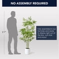 thumbnail image 5 of American Art Decor Realistic Artificial Bamboo Tree Faux Plant in a white pot for Home Decor, Indoor Living Room, or Office, 60", 5 of 6