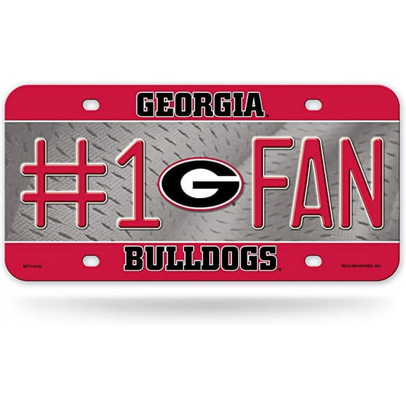 Bulldogs #1 Fan Metal License Plate Tag