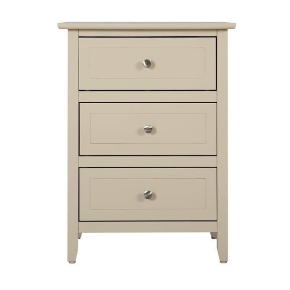Passion Furniture Daniel 3-Drawer Yellow Nightstand (25 in. H x 15 in. W x 19 in. D)