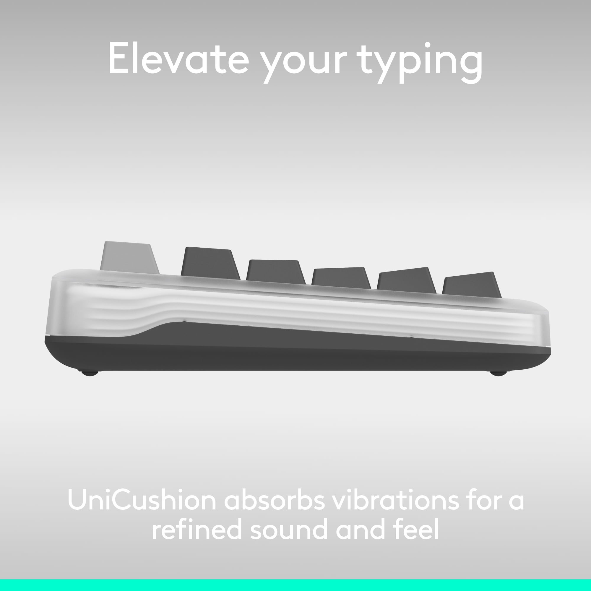 Logitech Alto Keys K98M wireless mechanical keyboard, customizable keyboard with vibration absorbing gasket, Bluetooth, Graphite