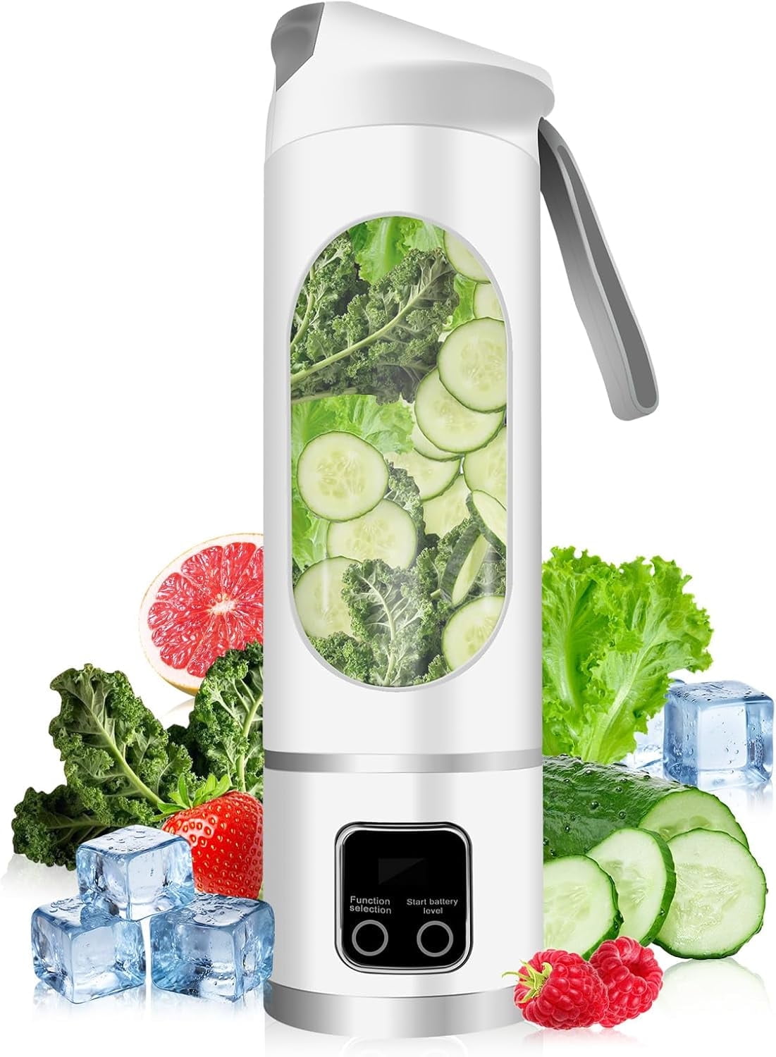 INNOTECH SC Portable Personal Electric USB Juicer，500ML Mini Blender Portable Blender For Shakes and Smoothies juice，12 Blades Great for Mixing，Compact、Convenient and Versatile