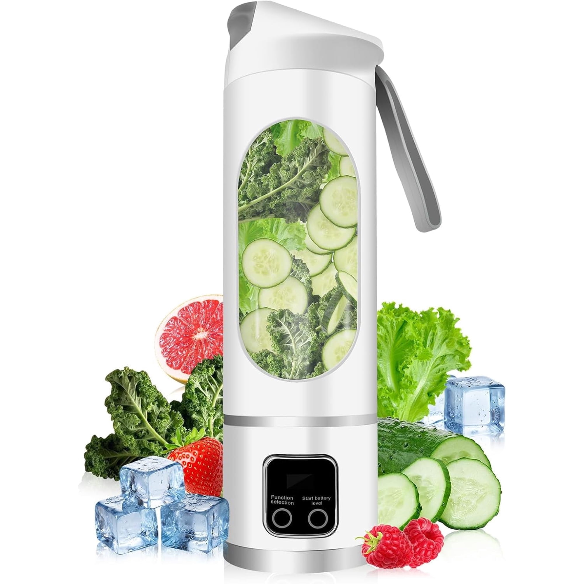 INNOTECH SC Portable Personal Electric USB Juicer，500ML Mini Blender Portable Blender For Shakes and Smoothies juice，12 Blades Great for Mixing，Compact、Convenient and Versatile