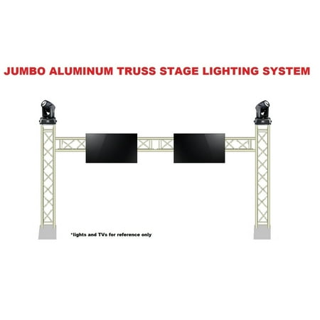 Cedarslink Complete 15ft Square Aluminum Truss TV Mount Lighting System DJ Lights Speakers