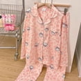 thumbnail image 2 of Sanrio cute Hello Kitty cartoon sports pajamas female cute fashion casual set 2-piece long-sleeved loungewear, 2 of 4