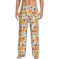 thumbnail image 2 of Lsque Hearts And Autumn Leaves Print Men's Pajama Pants, Lounge Pant - Comfortable Home Wear,Elastic Waistband, Stylish Design-Medium, 2 of 9