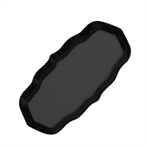 CHENjy Black Metal Serving Tray - 8.66" x 4.3" Decorative Display Tray - Multi-Purpose for Kitchen Counter, Bar & Makeup - Ideal Gift for Housewarming & Wedding