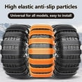 thumbnail image 4 of Snow Chain For Car Tires, PE Tire Chains For Cars Suv Trucks, Adjustable Portable Universal Thickening Anti-skid Snow Tire Chains For Tire Width 6.5 - 10 in, Black Orange For Choose, 10 Pack, 4 of 8