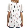 thumbnail image 5 of LilyLLL Women Puff Short Sleeve V Neck Floral Print Dressy Blouse T Shirt Tops, 5 of 5
