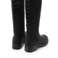 thumbnail image 4 of DREAM PAIRS Women's Lace Up Back Knee High Fashion Boots Low Block Heel Riding Boots Round Toe Side Zipper Fall Boots, 4 of 7