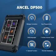 ANCEL DP500 Automotive Diagnostic Scan Tool, Car Mile-age Adjustment Tool OBD2 Scanner Car Scanner ABS Bleeding Oil Reset 11 Services OBD EOBD Automotive Code Reader Auto-mobile Scanner