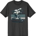 thumbnail image 3 of Rugby Goose Step Adult Black Crew Neck Short Sleeve Tee-Medium, 3 of 4