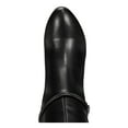 thumbnail image 2 of KAREN SCOTT Womens Black Strap And Hardware Detail Padded Wide Calf Hollee Almond Toe Kitten Heel Zip-Up Heeled Boots 6 WC, 2 of 4