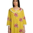 thumbnail image 5 of Moomaya Cotton Sleepwear For Ladies Printed Round Neck Button Placket Nightdress, 5 of 6
