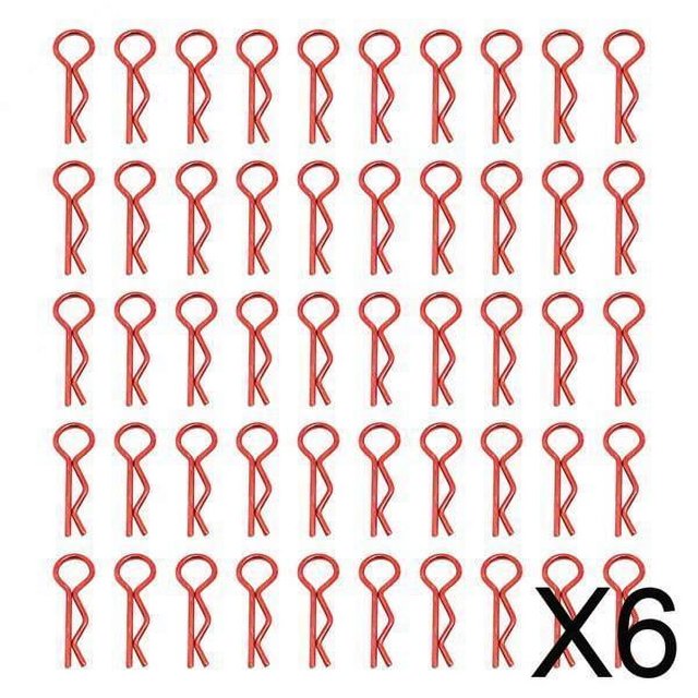 6 Clips Para Carrocería De RC En Forma De R Para Accesorios De Coche RC 1/10 En Color Rojo