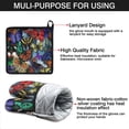 thumbnail image 7 of Multicolor Butterfly Group Pattern Kitchen Oven Mitt and Pot Holder Sets 2 Pcs for Baking, Cooking and Grilling, Heat Resistant Up To 392 °F, 7 of 7