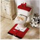 thumbnail image 1 of Decoración navideña, novedad, 3 piezas, funda navideña festiva para asiento de inodoro, tanque y tapete, juego de decoración para el baño (Papá Noel) JM, 1 of 2