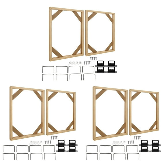 6 Set DIY Solid Wood Canvas Frame Kit, 16X20 Inch Stretcher Bars for Oil Paintings, Prints and Posters