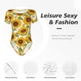 thumbnail image 6 of Naloa Sunflowers Women's Short-Sleeved Onesie, One-Piece Swimsuit for Parties, dates, clubs - XX-Large, 6 of 9