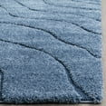 thumbnail image 6 of SAFAVIEH Florida Tabitha Geometric Waves Shag Area Rug, Light Blue/Blue, 5'3" x 7'6", 6 of 7