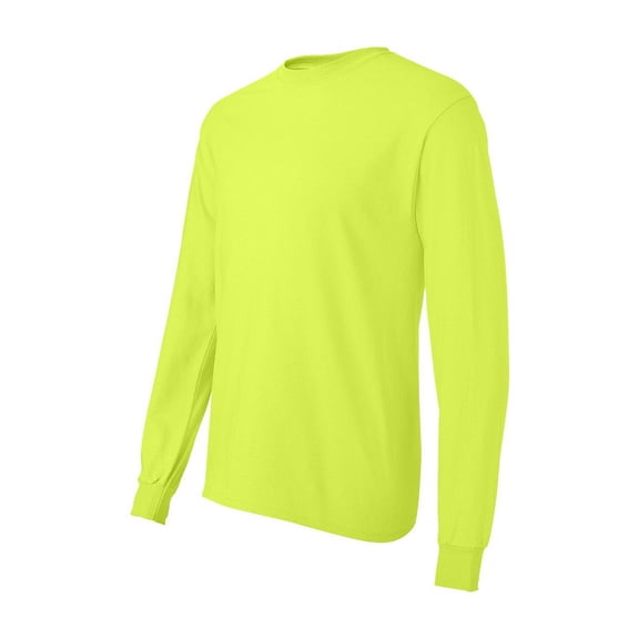 Hanes - Authentic Long Sleeve T-Shirt - 5586 - Safety Green - Size: 3XL