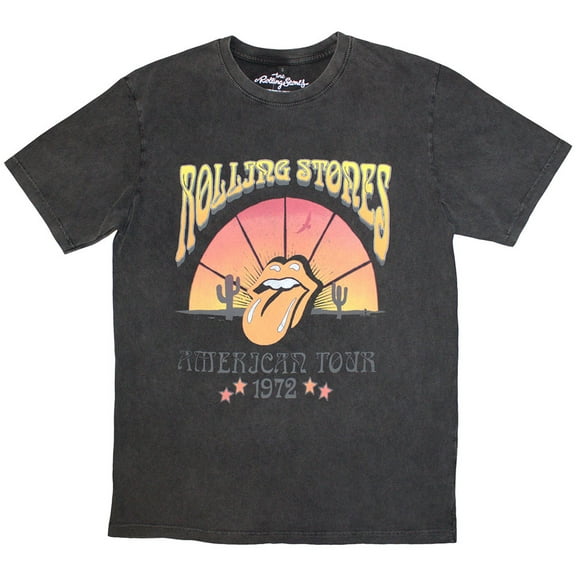 The Rolling Stones Unisex Stone Wash T-Shirt: Desert '72 Stone Wash (Small)