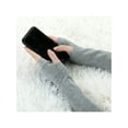 thumbnail image 4 of INSPIRE CHIC Women's Fingerless Thumbhole Solid Stripe Gothic Long Knitted Gloves Light Gray, 4 of 6